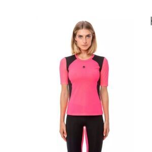Hydrogen Performance Second Skin Women's Pink & Black Athletic Top NWOT SZ M